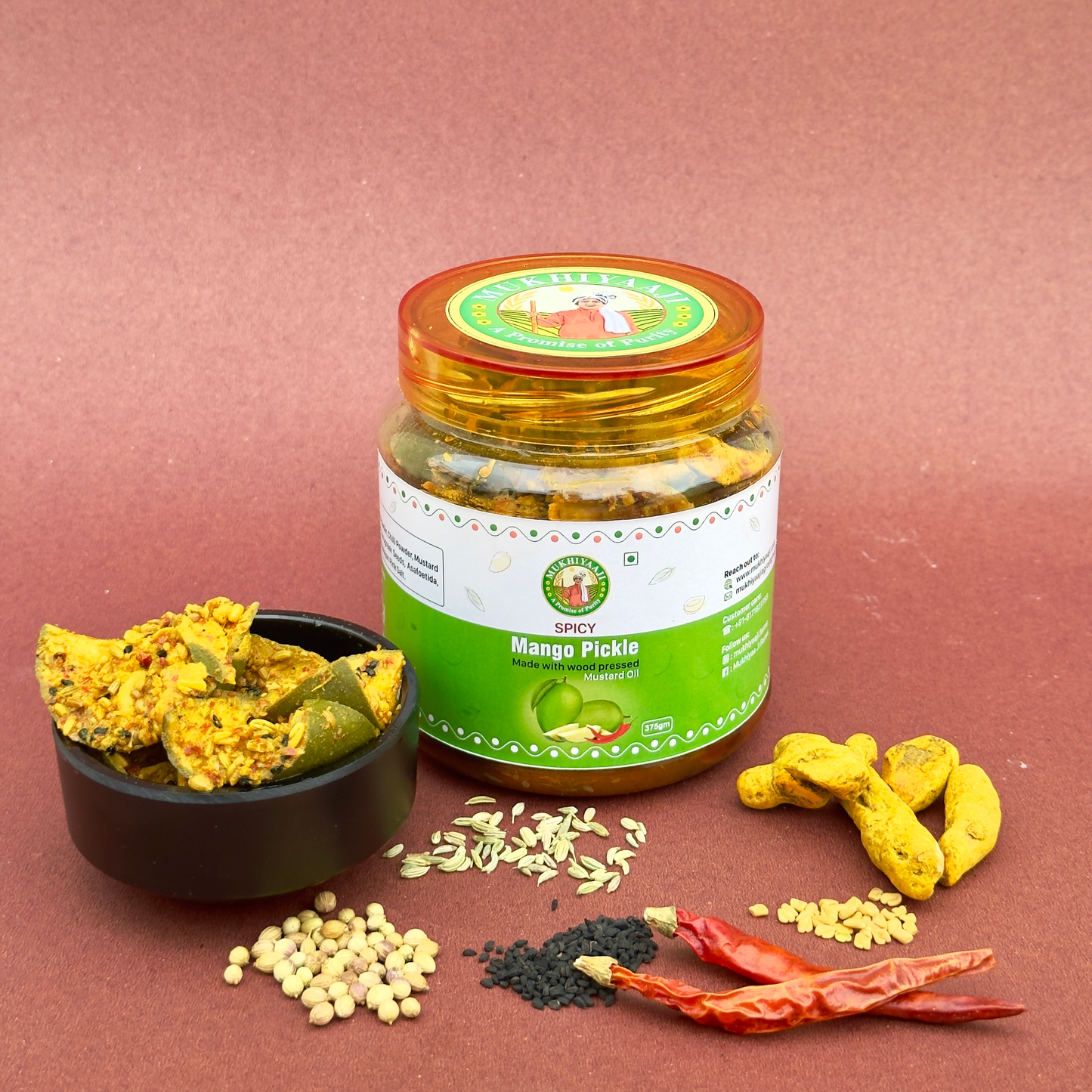 Four Pickles Combo (Spicy Mango, Lemon, Green Chilly & Stuffed Red Chilly)