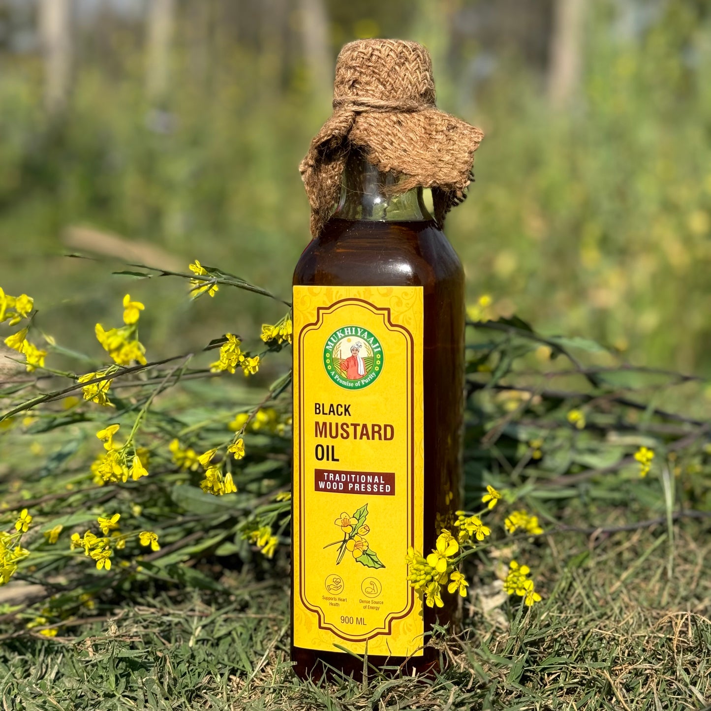 Wood Pressed Black Mustard Oil - 900 ml