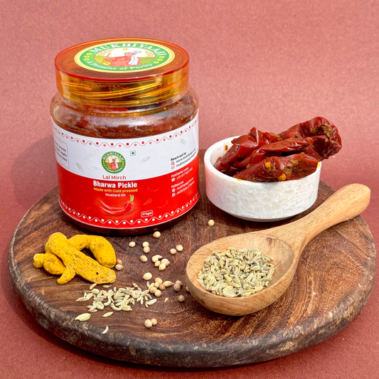 Laal Mirch Bharwa Pickle - 375 Grams